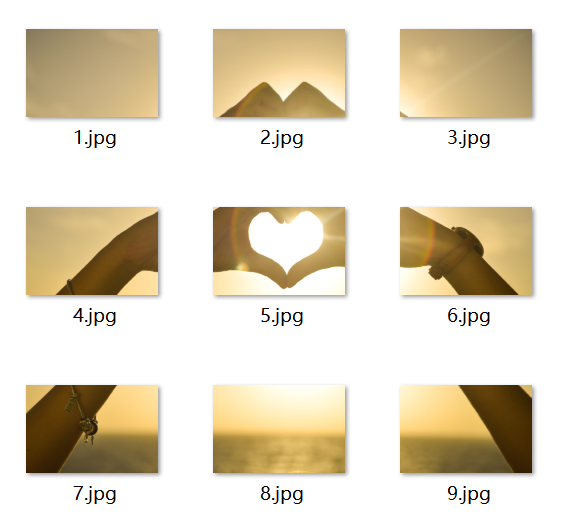 图片分割为九宫格处理后