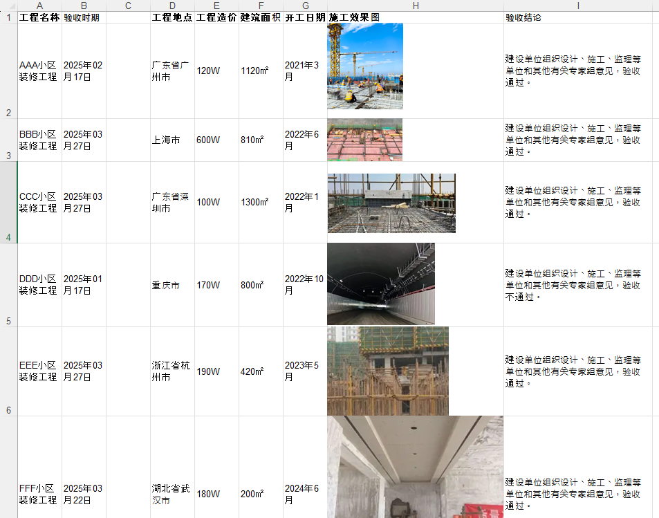 word登记表提取到excel提取后效果