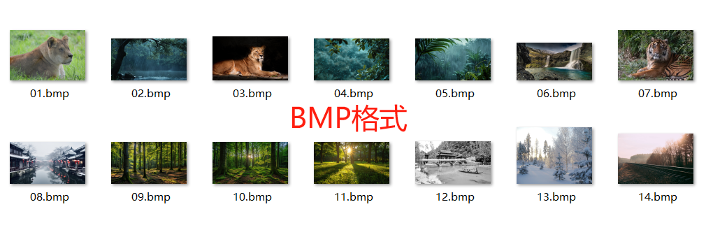 图片批量转BMP格式处理后预览