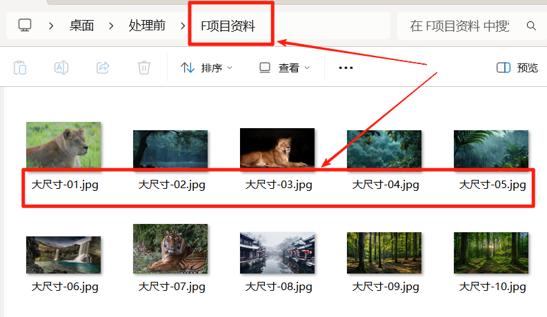 批量插入/替换/删除图片文件名内容处理前