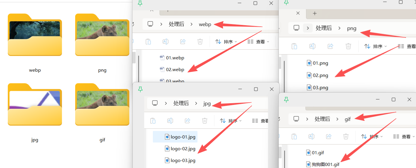 文件按类型整理分类处理后