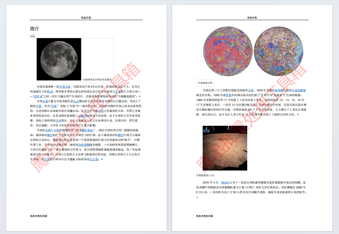 给pdf每一页添加文字水印效果预览