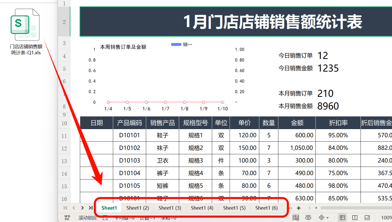 多个Excel合并到一张总表处理后效果