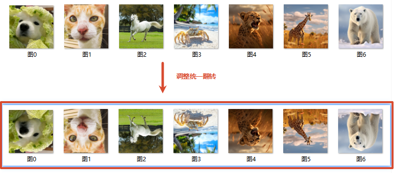 图片批量翻转处理效果预览