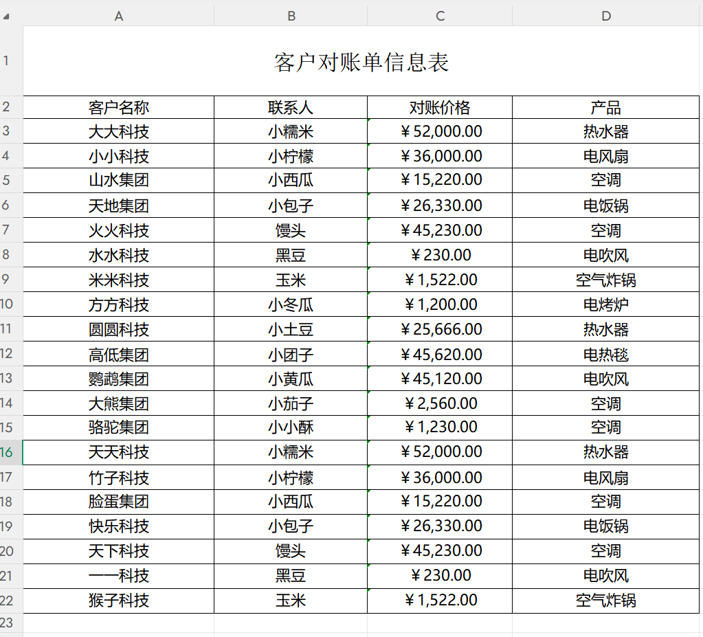 纸质表格转电子表格处理后